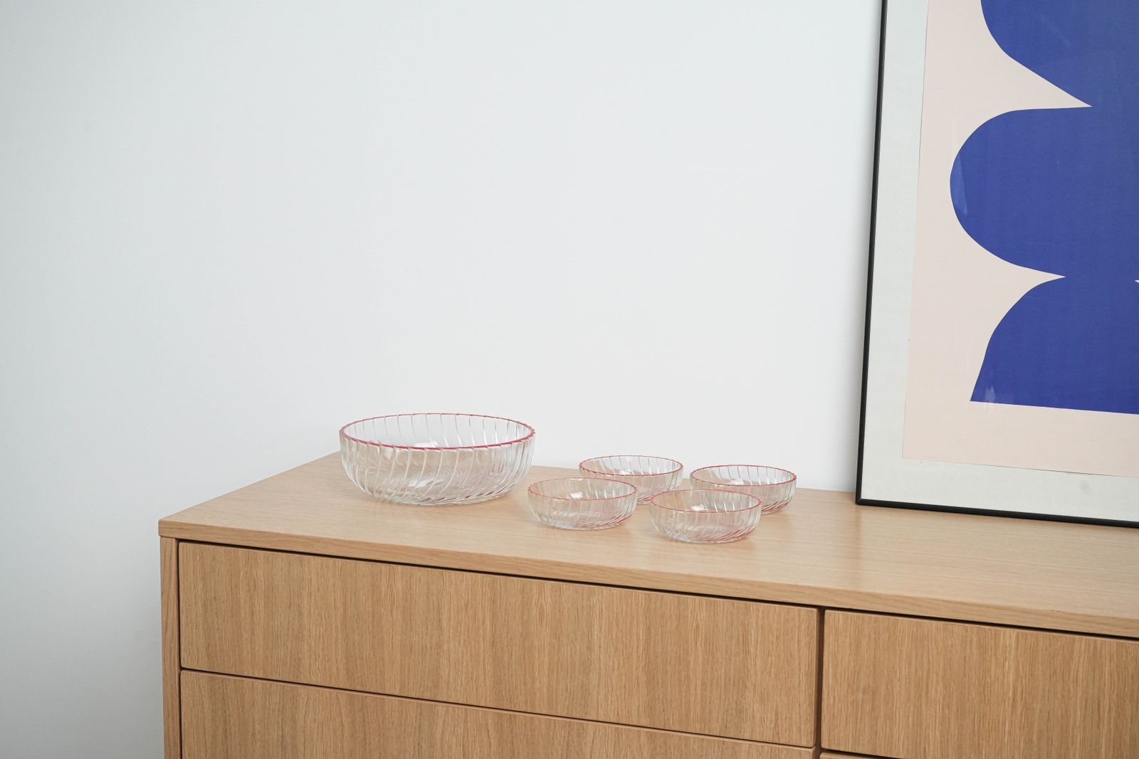 Set Of Glass Salad Bowls, Italian Design, 1970s, Production: Italy photo furniture