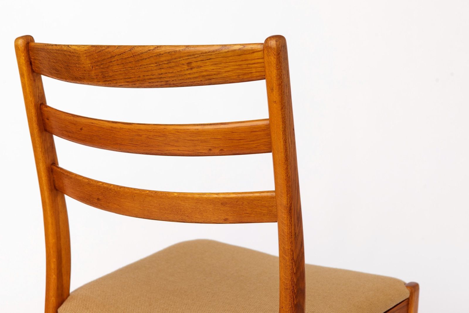 4 Vintage Swedish Oak Chairs | Alb Johansson & Söner | 1960s | One Repaired Chair Discounted photo vintage