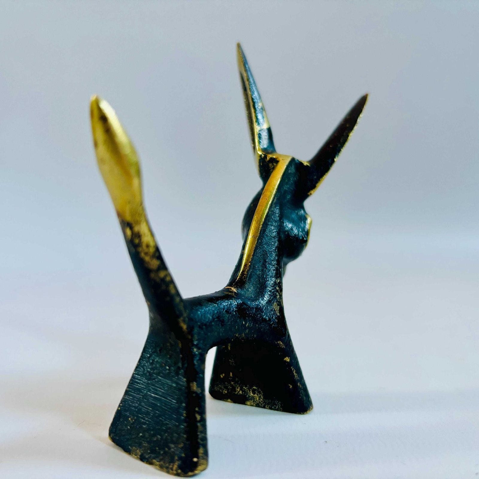 Walter Bosse Brass Donkey Figurine: Mid Century Modernist Design photo for sale