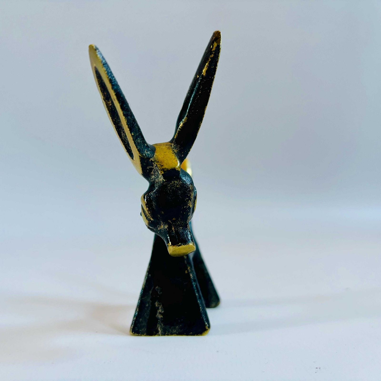 Walter Bosse Brass Donkey Figurine: Mid Century Modernist Design photo Art