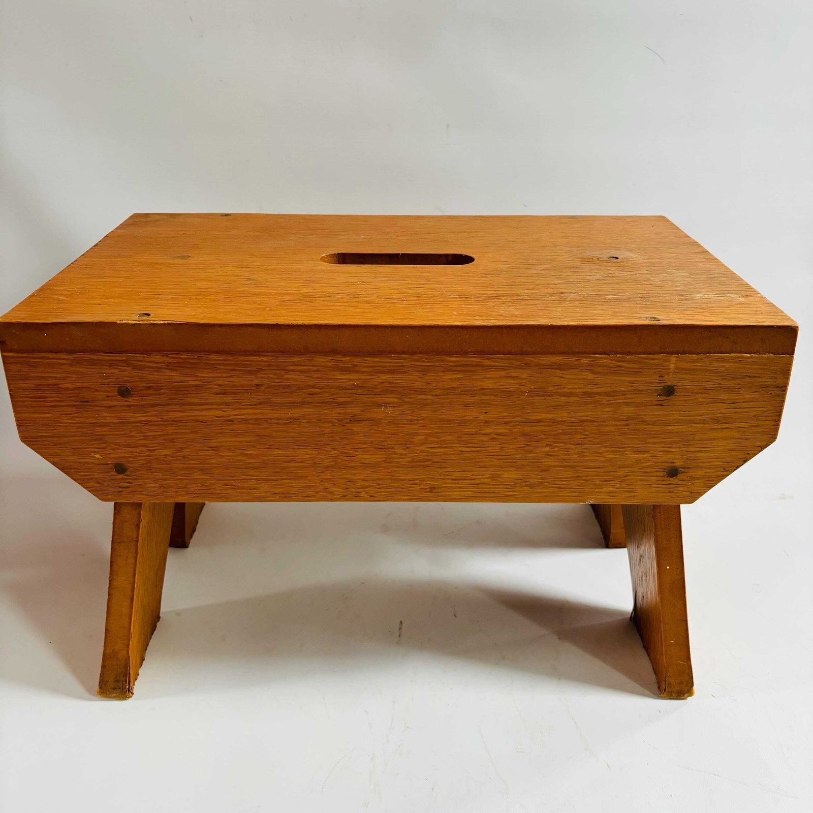 Mid Century Oak Step Stool: Scandinavian Folk Style Market Frano Wv Scuff On Feet photo furniture