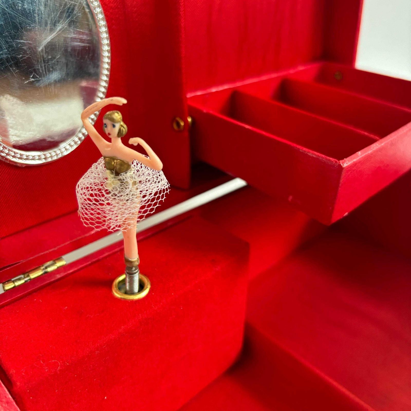 Vintage 1950s Japanese Laurel Musical Ballerina Jewelry Box  Music Very Slow/Reduced photo vintage