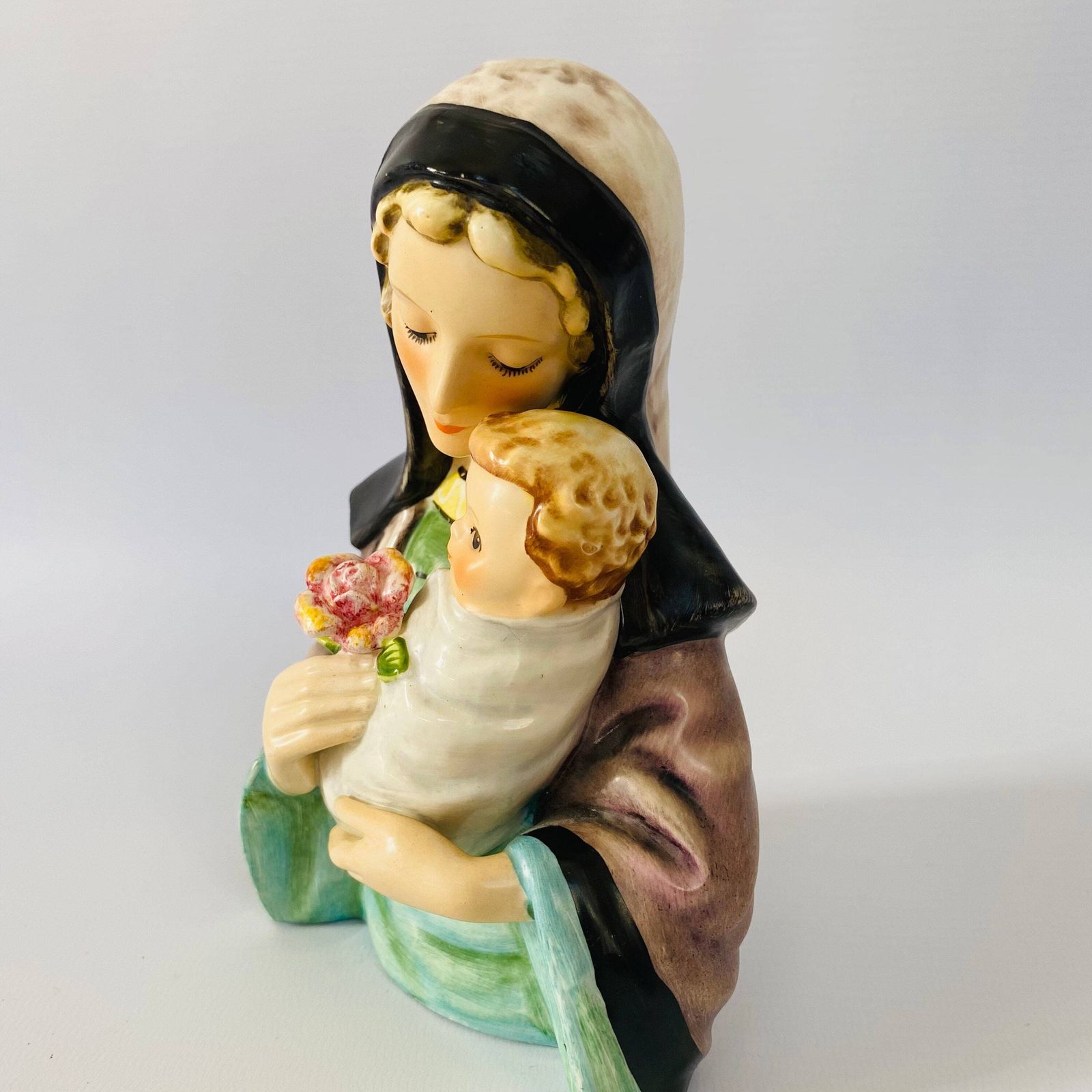 photo furniture Antique W. Goebel Madonna And Baby Jesus Porcelain Figurine
