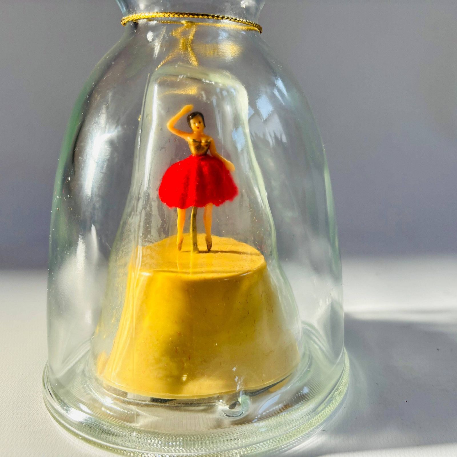 photo furniture Vintage Lucas Bols Ballerina Music Bottle: Dutch Collectible With Red Tutu
