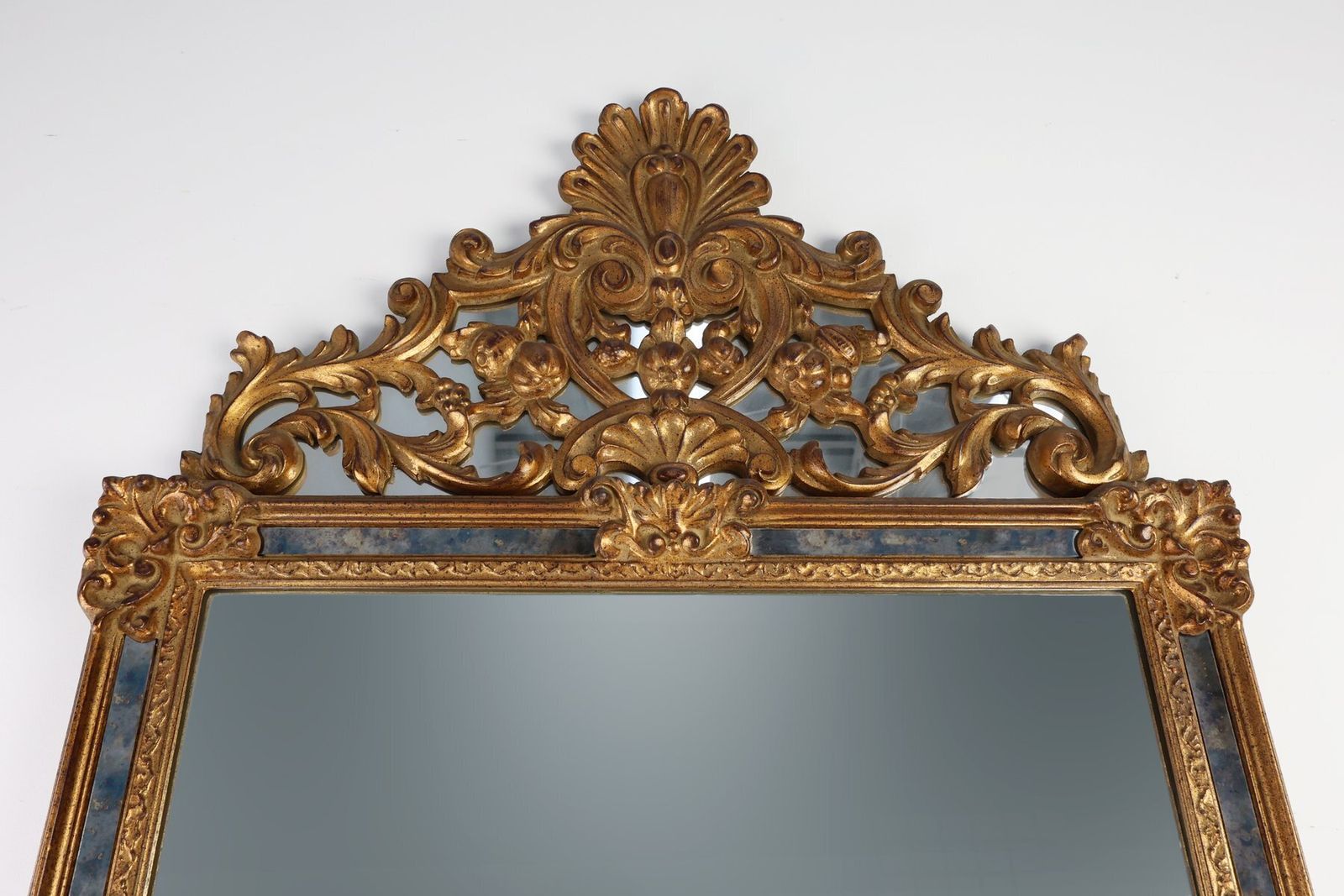 20th Century Baroque Revival Mirror In Gilded Resin From Deknudt, Belgium, 1950s photo buy