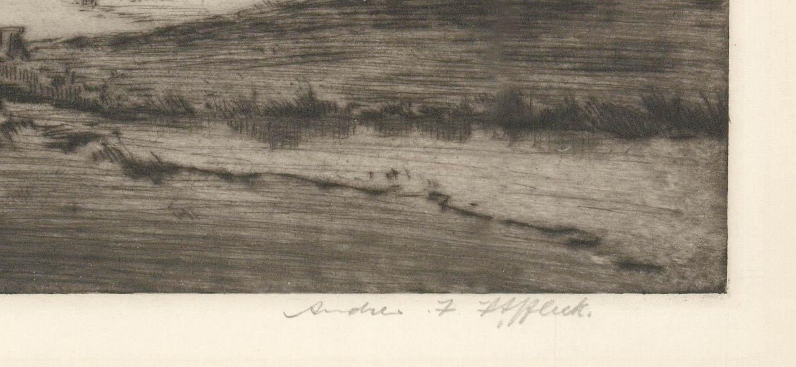 Andrew Fairbairn Affleck (1869 1935) 20th Century Etching, View Of The City photo Art
