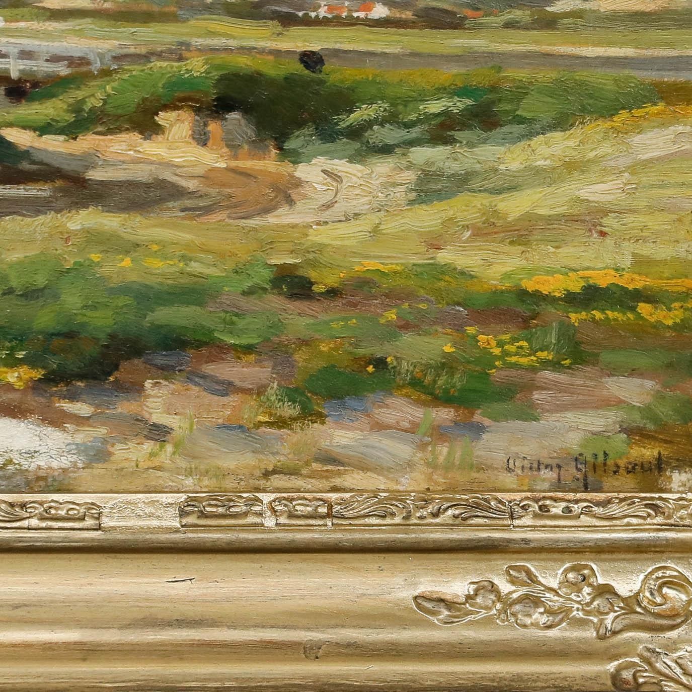 Victor Gilsoul (1867 1939) Early 20th Century Oil, Channel At Nieuport photo vinterior