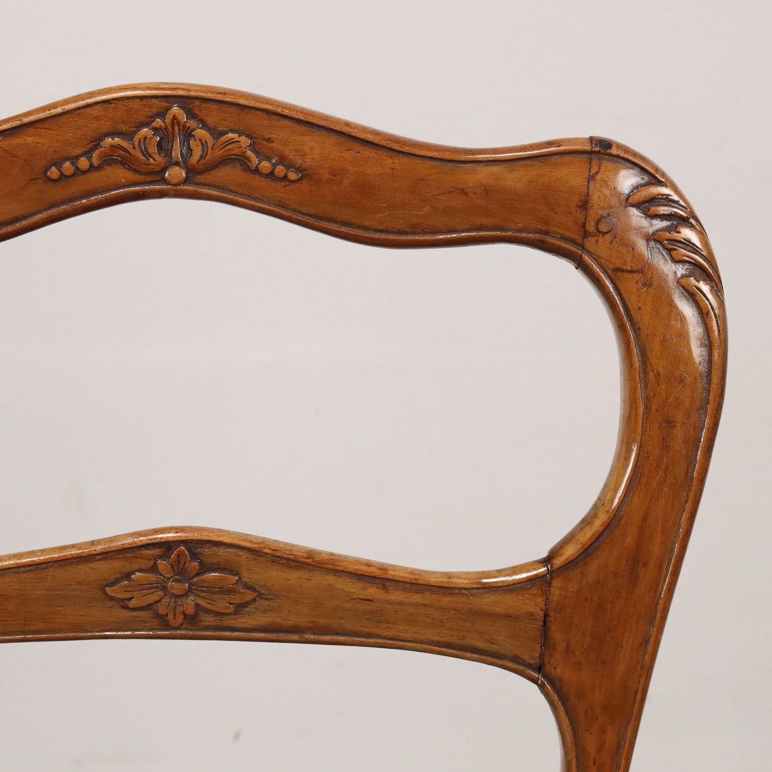 Group Of 4 Baroque Chairs Walnut Italy XVIII Century photo Furniture