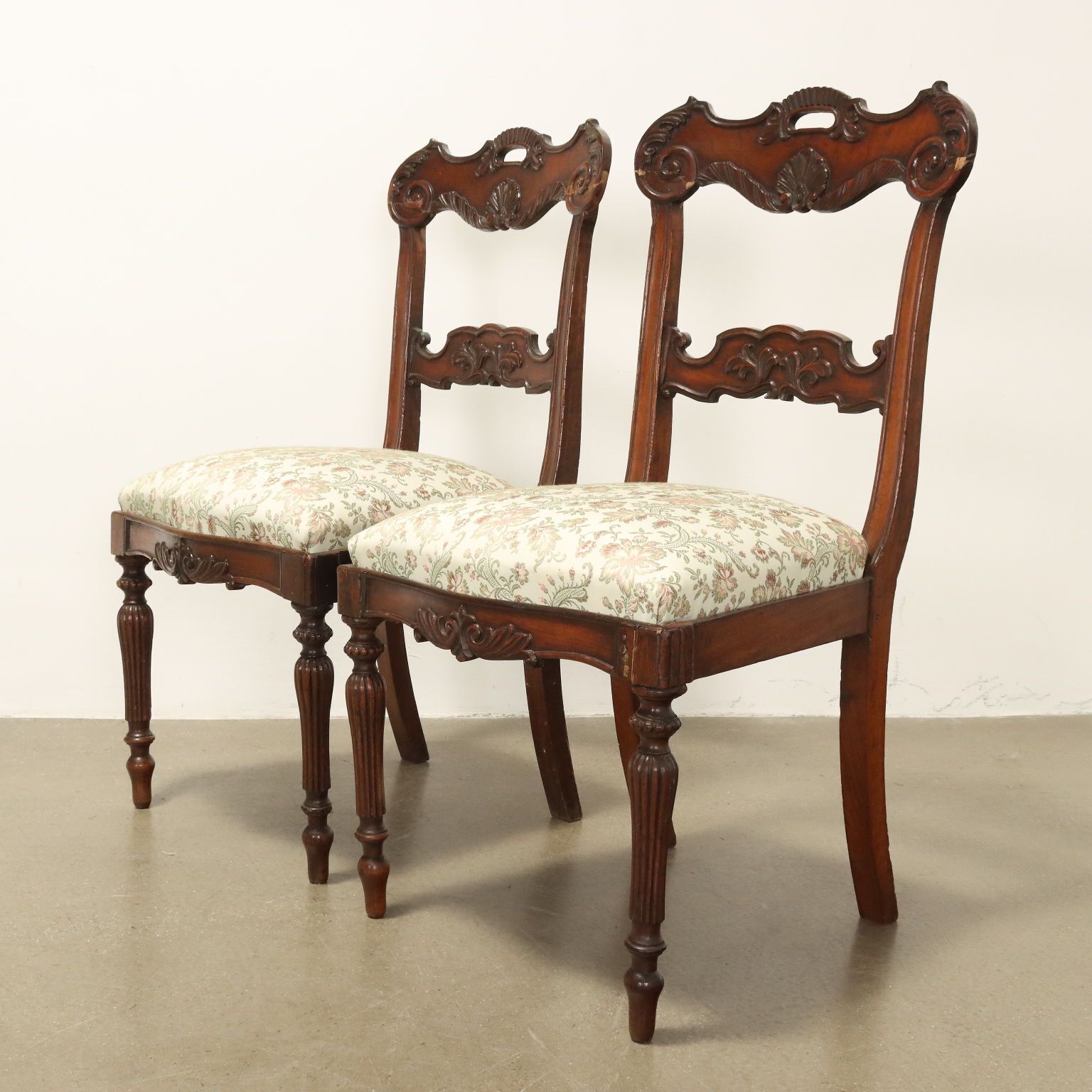 Antique Chairs Restoration Period Carved Mahogany XIX Century photo Furniture