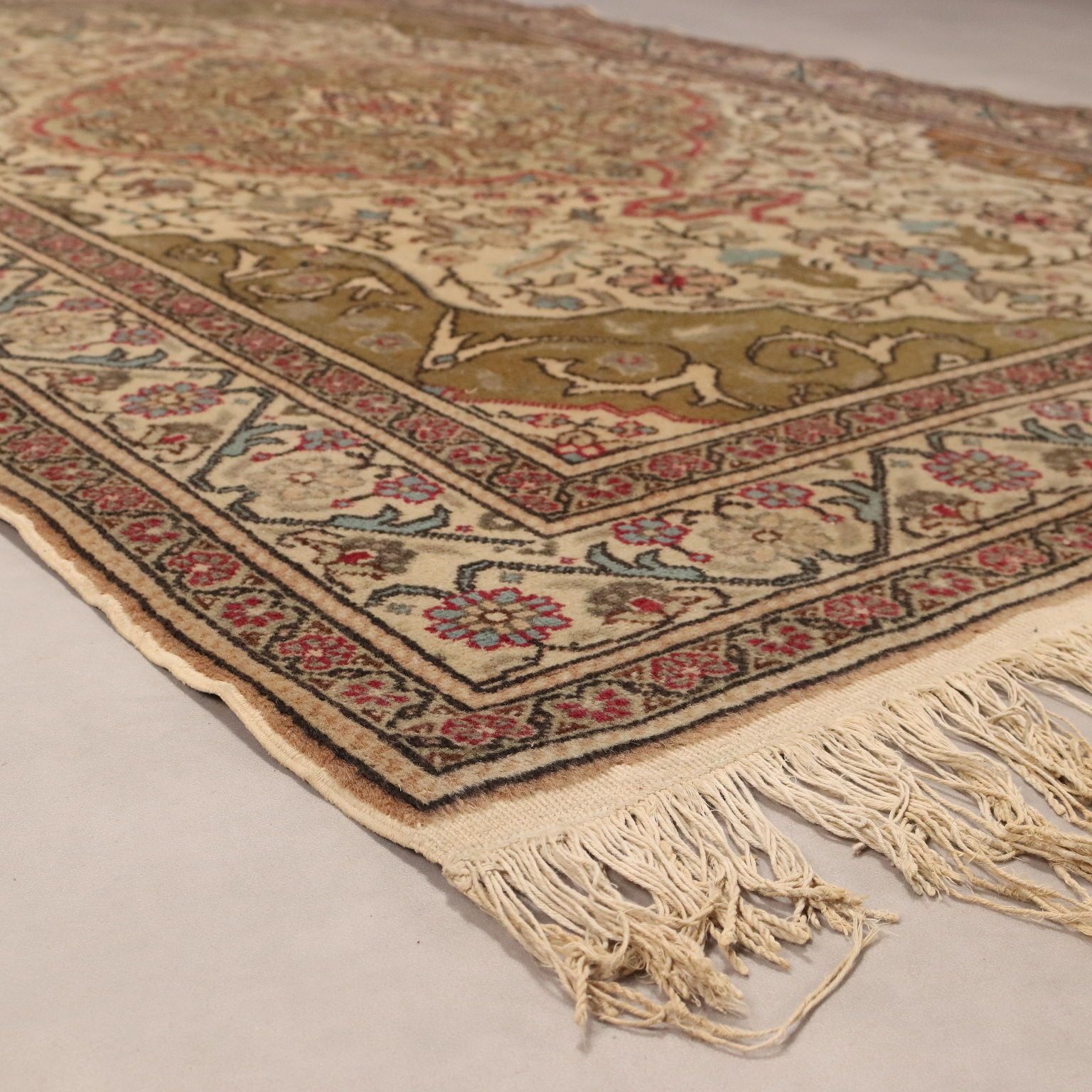Antique Kaisery Carpet Cotton Wool Thin Knot Turkey 90 X 58 In photo 310.0