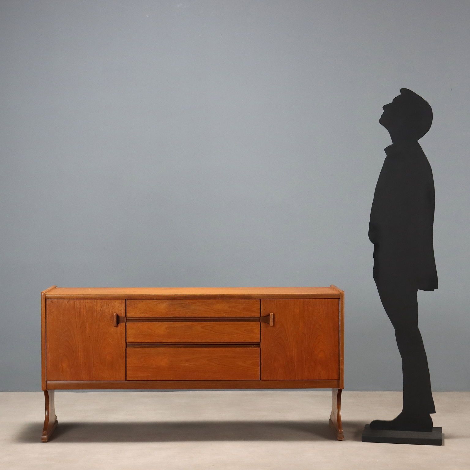 Vintage Sideboard Teak Veneer North European Design 1960s photo for sale