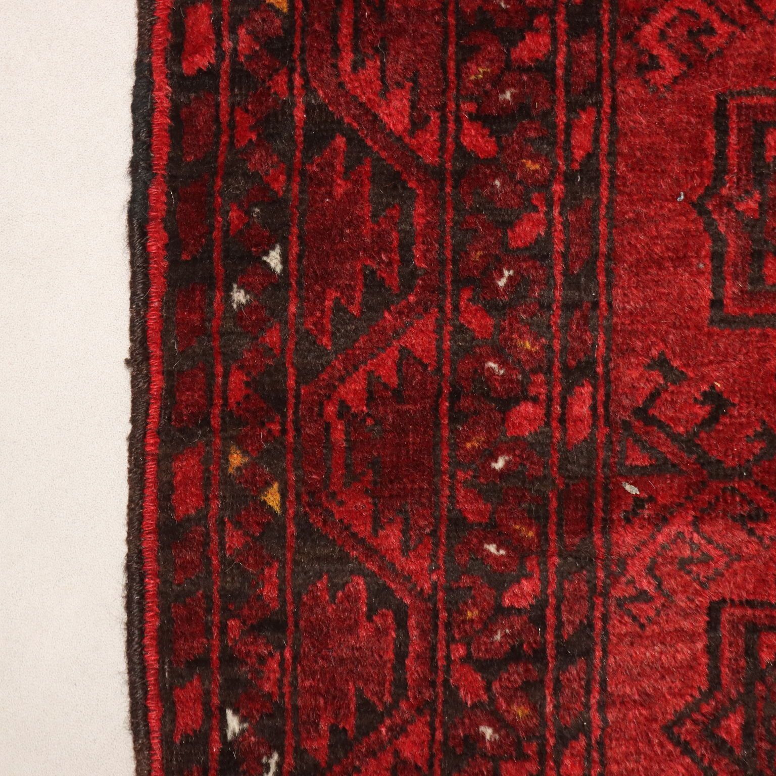 Antique Asian Rug Wool Heavy Knot 83 X 38 In photo 300.0
