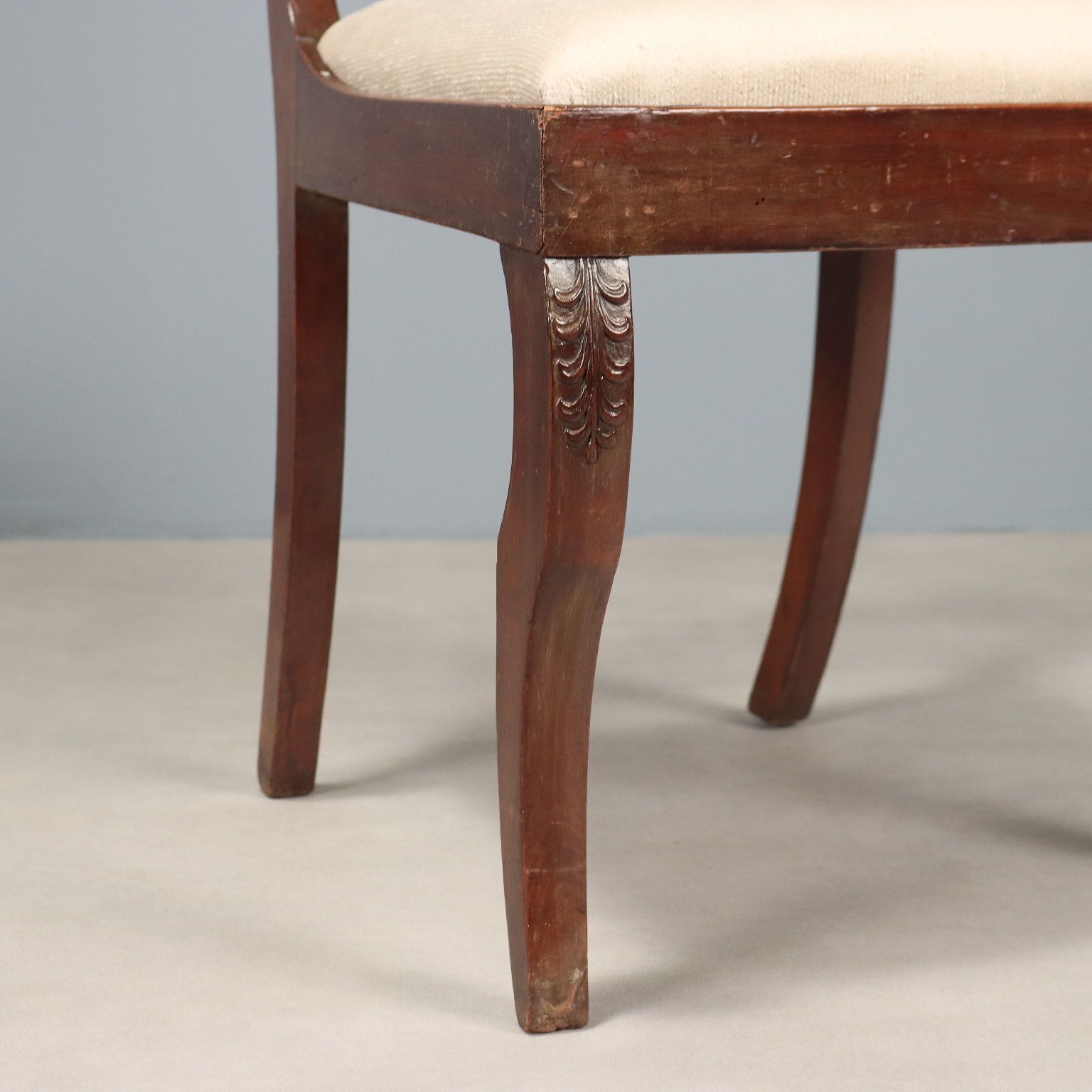 Antique Chairs Charles X Mahogany Fabric France XIX Century photo vinterior