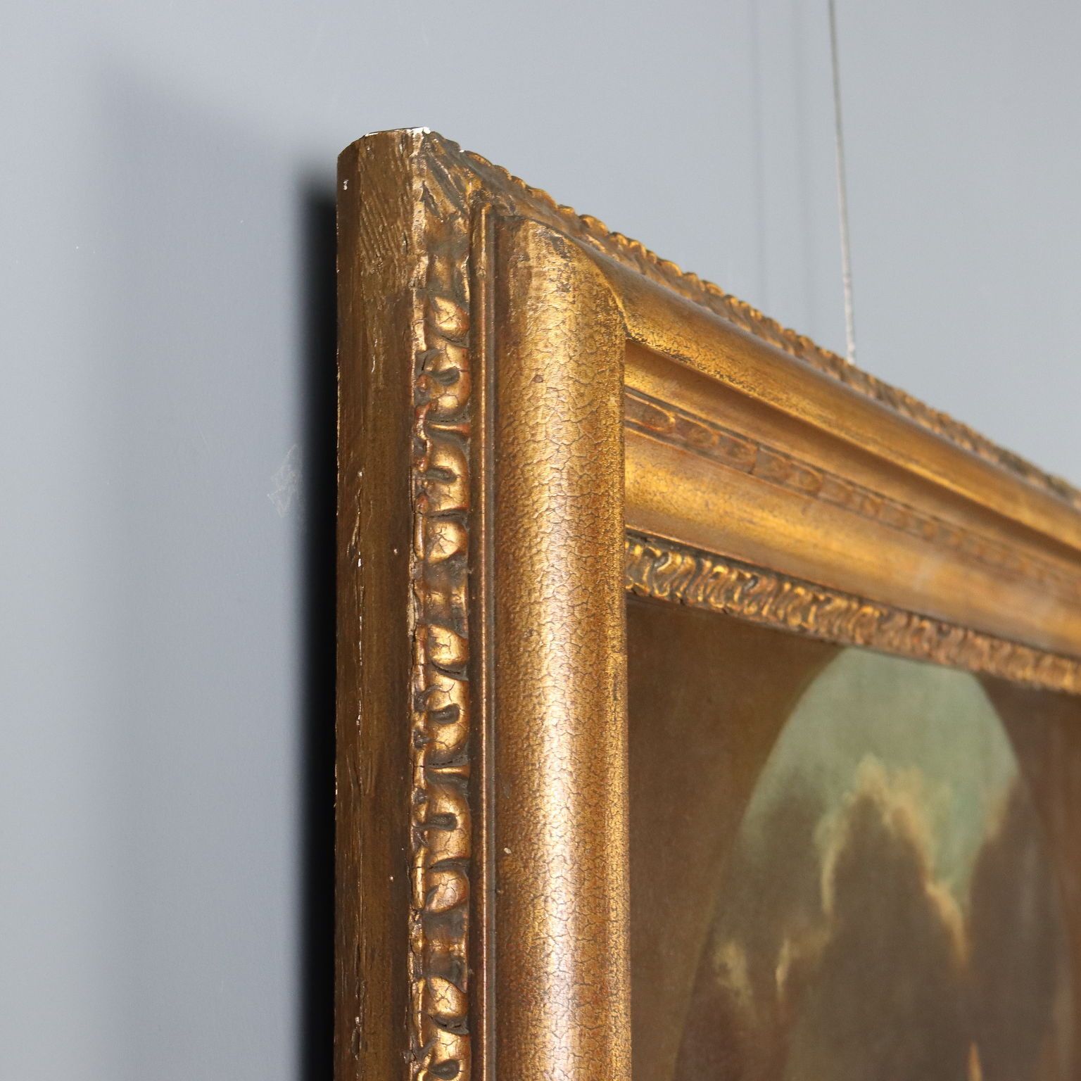 photo furniture Antique Painting Allegory Of America Oil On Canvas XVIII Century