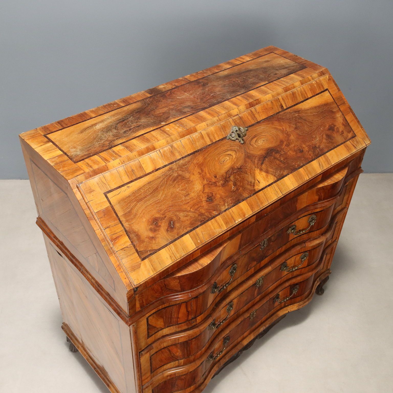 photo for sale Baroque Flap Cabinet Walnut Bronze Italy XVIII Century