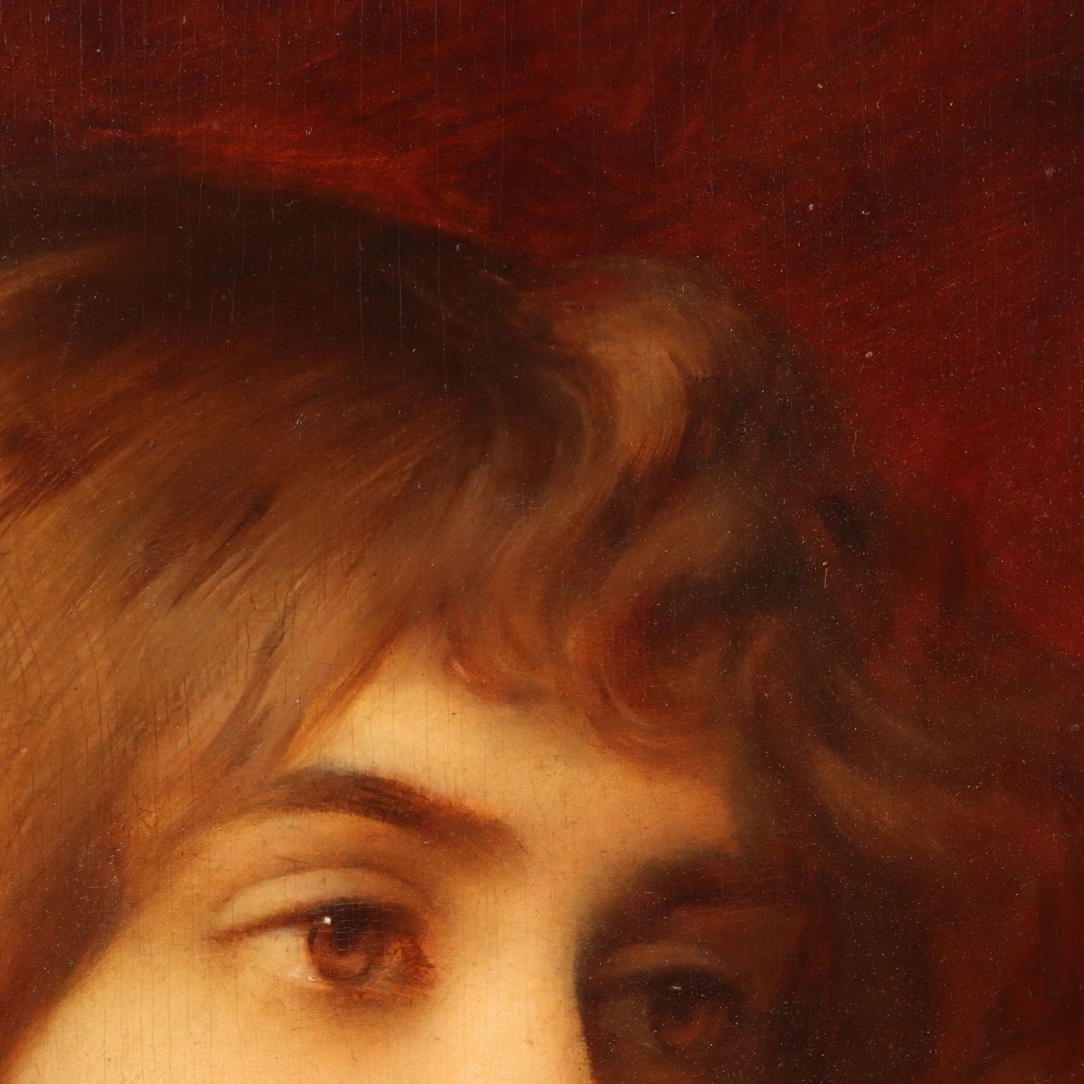 Antique Painting Edouard D'otemar Portrait Of A Young Woman '800 photo 2250.0