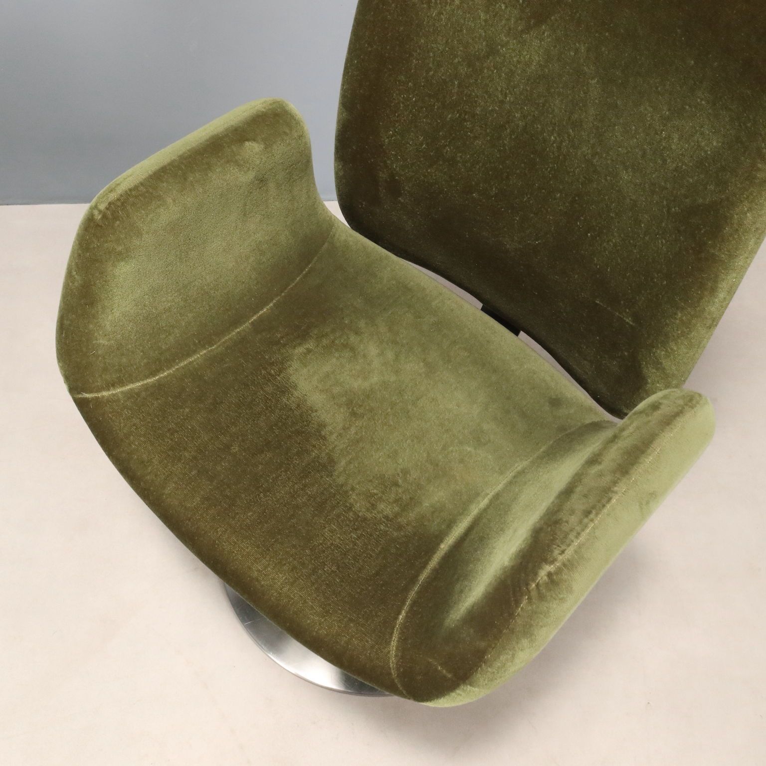 Vintage Armchairs Fabric Foam Metal Design Italy 1970s photo vinterior