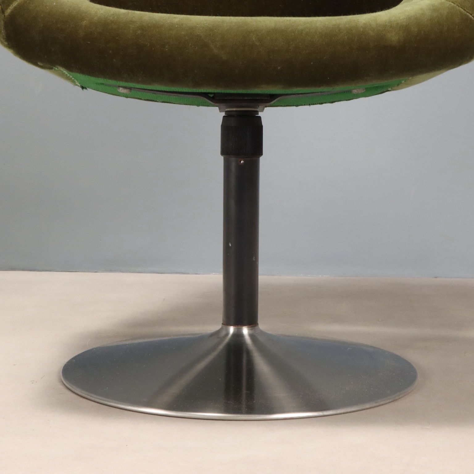 Vintage Armchairs Fabric Foam Metal Design Italy 1970s photo vintage