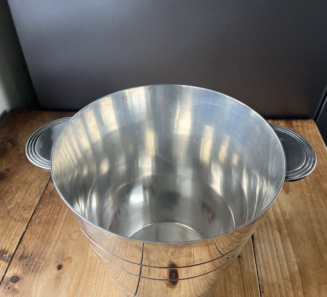 250.0 Quality Elkington Silver Plated Art Deco Champagne Wine Bottle Ice Bucket Cooler photo