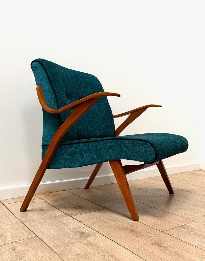 Superb Vintage Italian Green Gio Ponti Rare Style Armchairs 1950 S  Delivery Available 0006. photo for sale