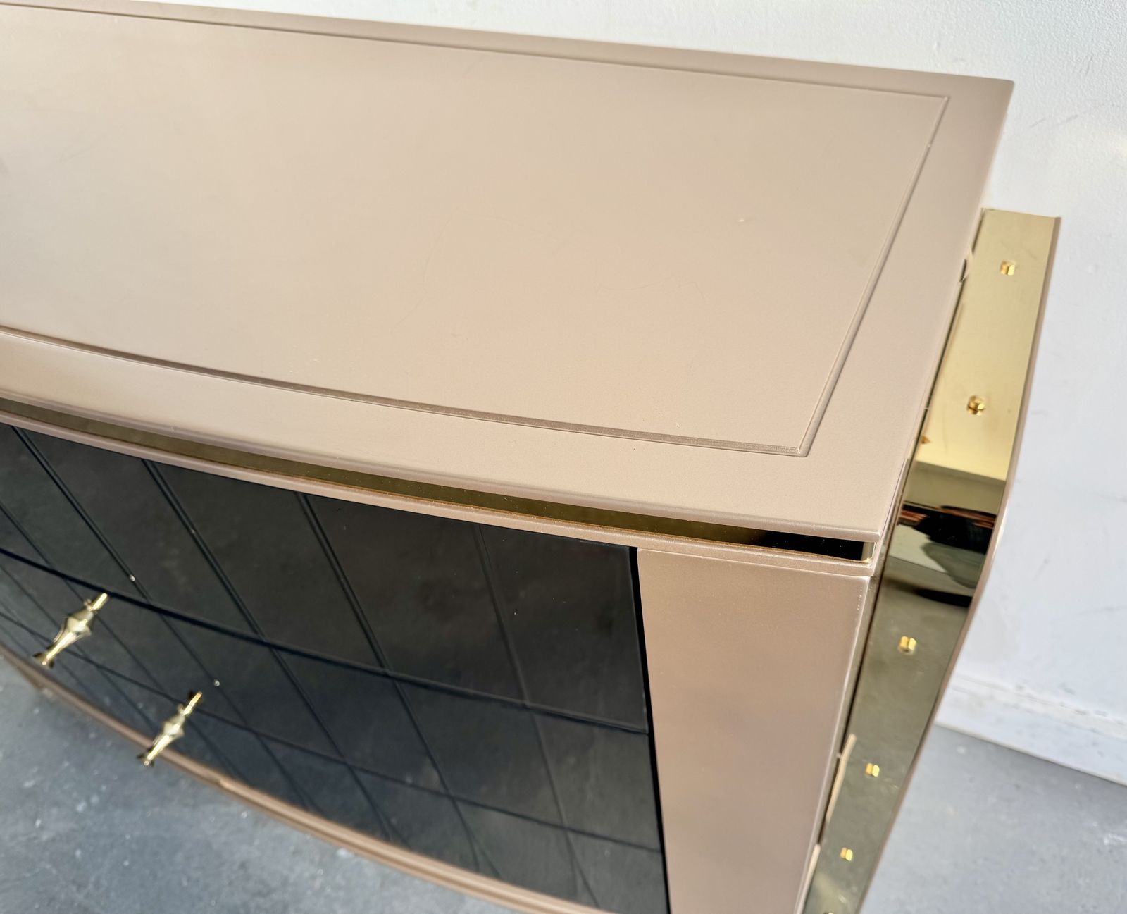 photo for sale Large Italian Style Mirrored Chest Of Drawers