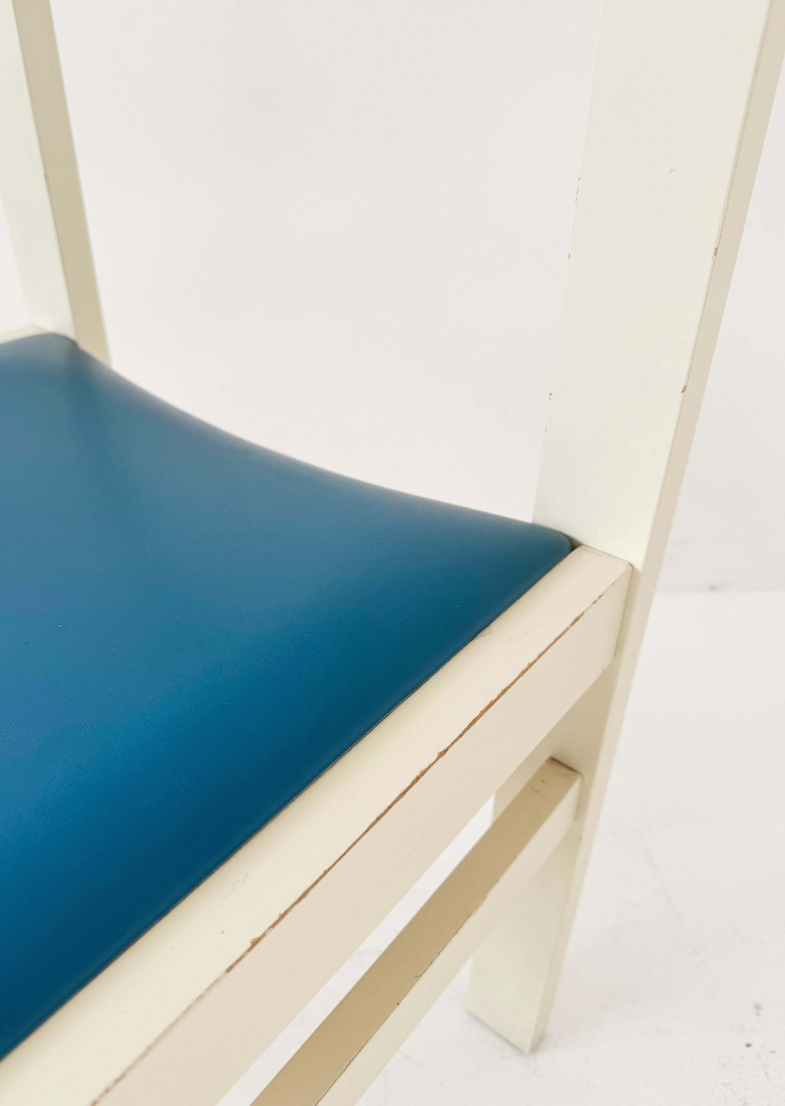 Lacquered Wooden Chair With Padded Seat – 1950s/1960s photo for sale