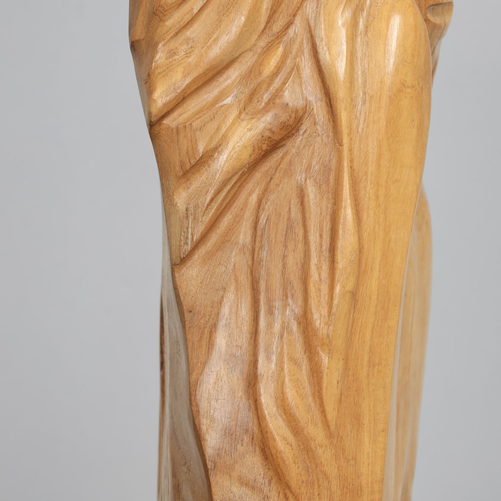 Monumental Hand Carved Oak Sculpture, Belgium, 1970s photo buy