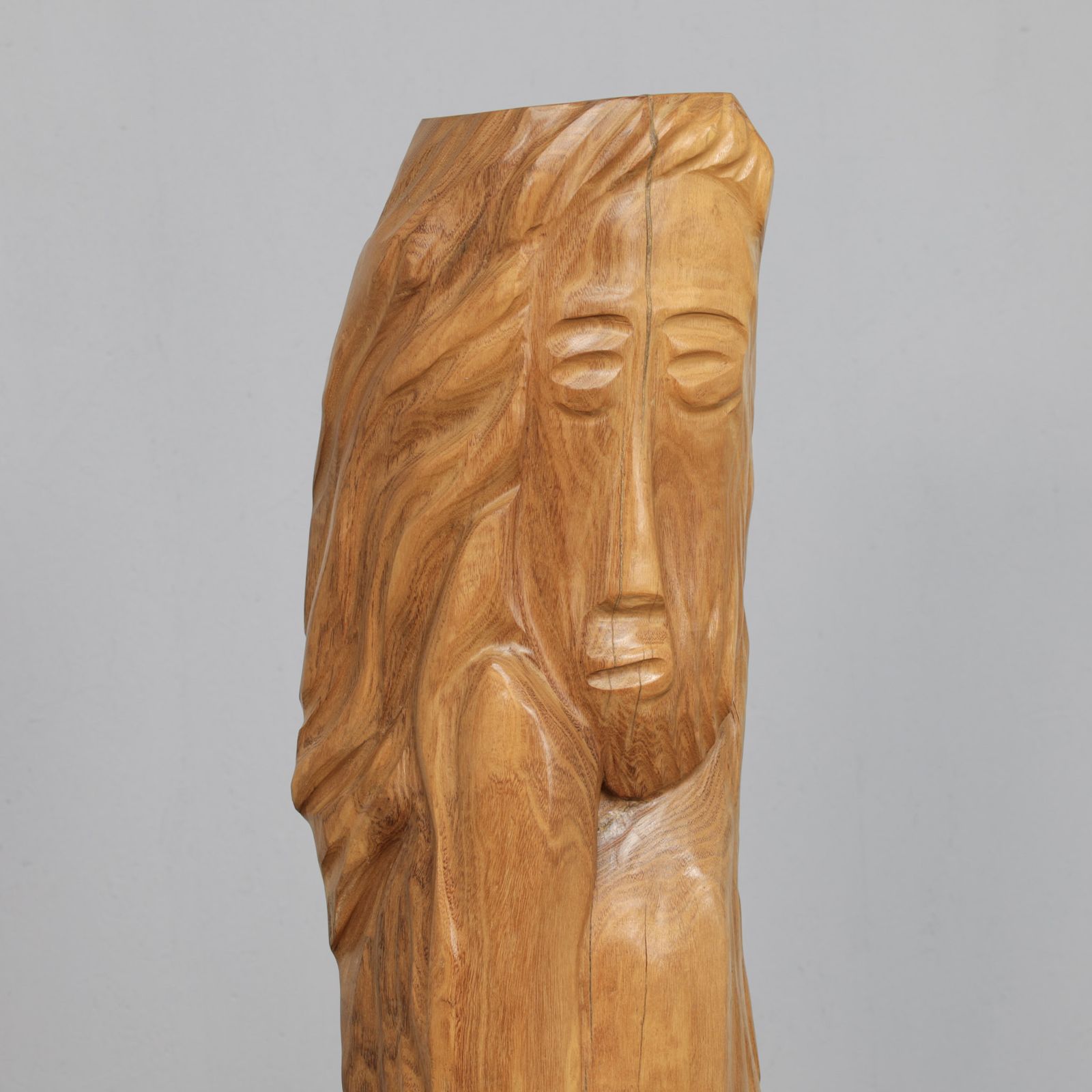 photo for sale Monumental Hand Carved Oak Sculpture, Belgium, 1970s
