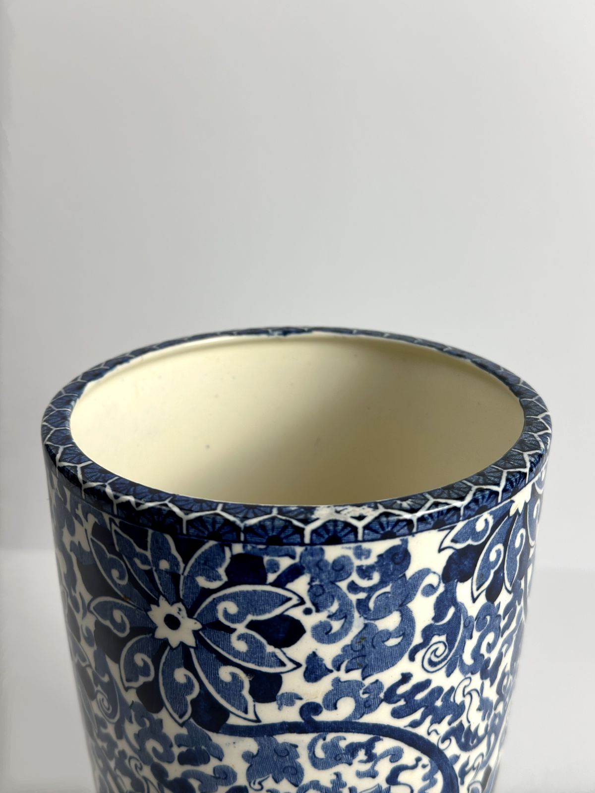 1930s Wood & Sons Chung Blue & White Staffordshire Vase photo Home Decor