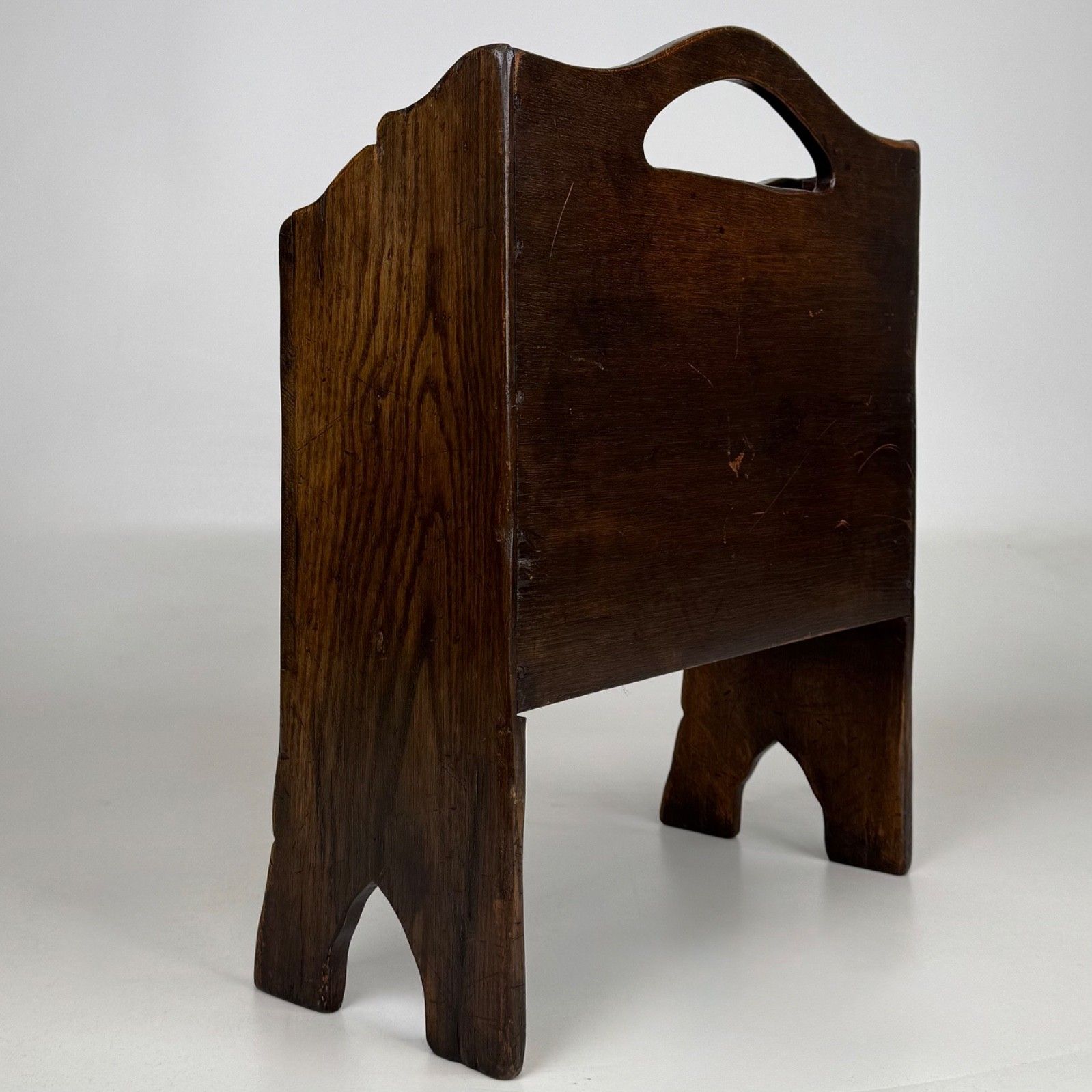 Antique 20th Century Good Quality Magazine Rack In Oak photo Home Decor