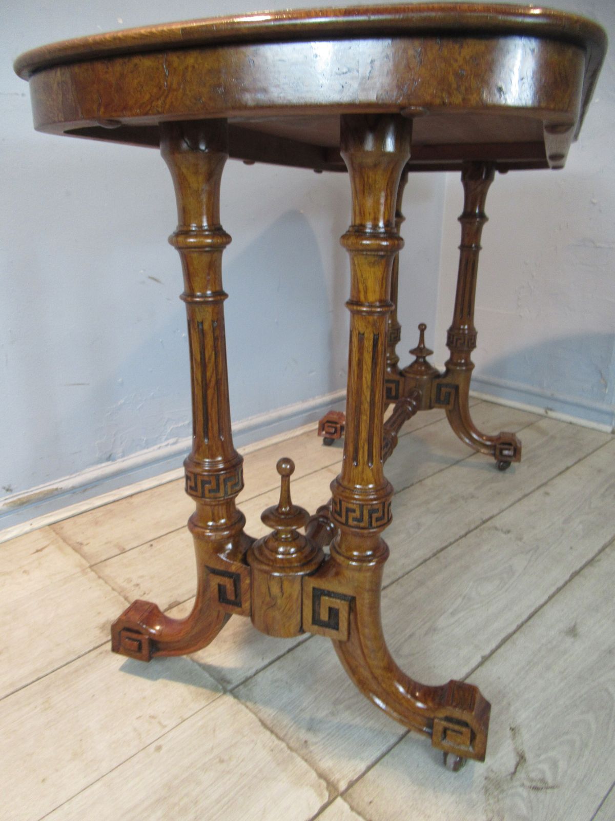 Quality   Victorian   Burr Oak   Side Table photo for sale
