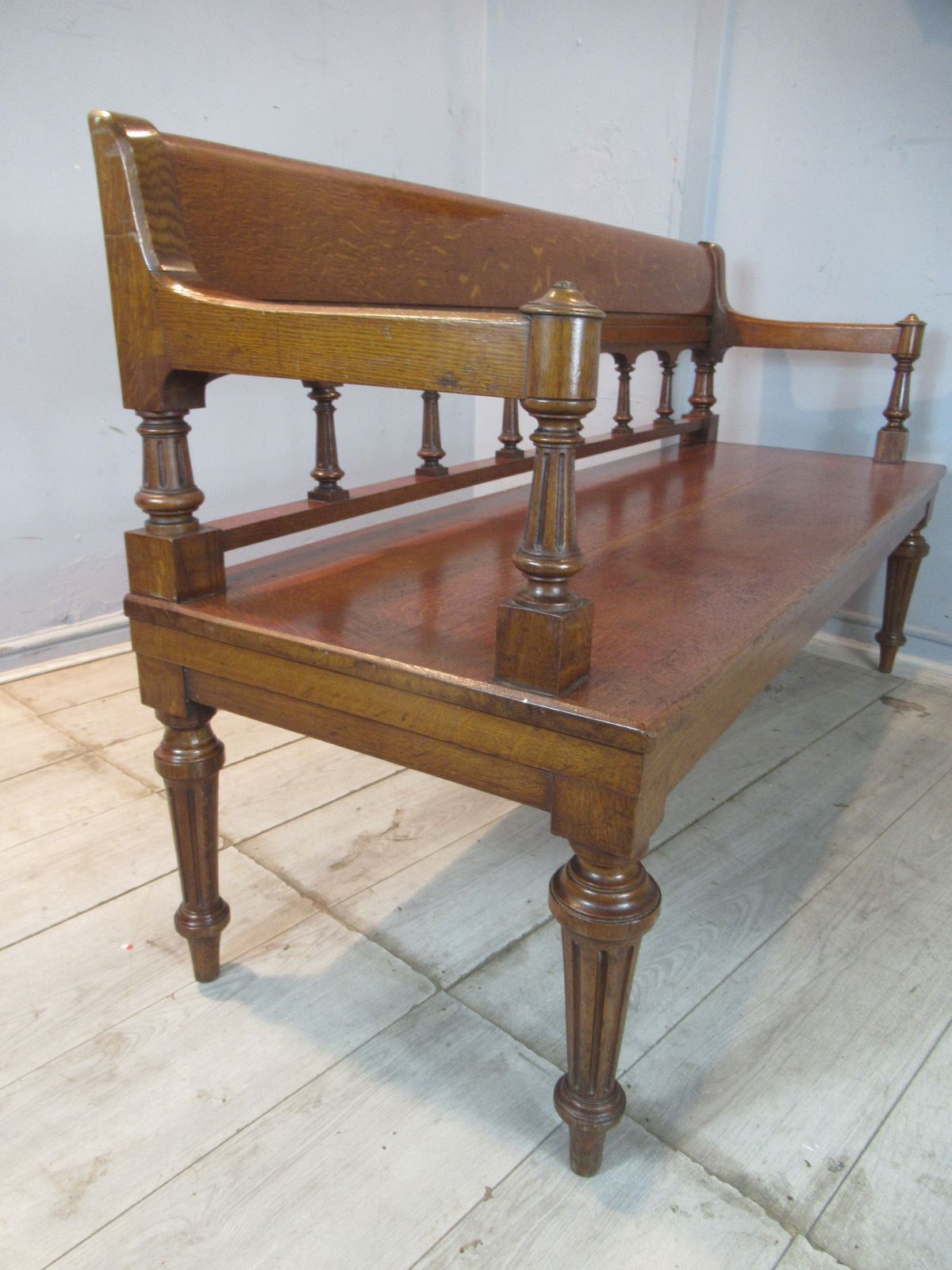 Victorian   1880s Oak Bench Seat photo vinterior