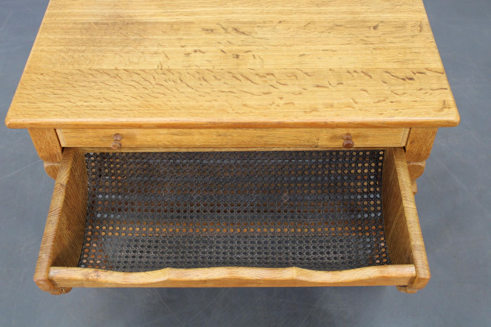Danish Mid Century Oak Sewing Cabinet By Henning Kjaernulf photo Furniture
