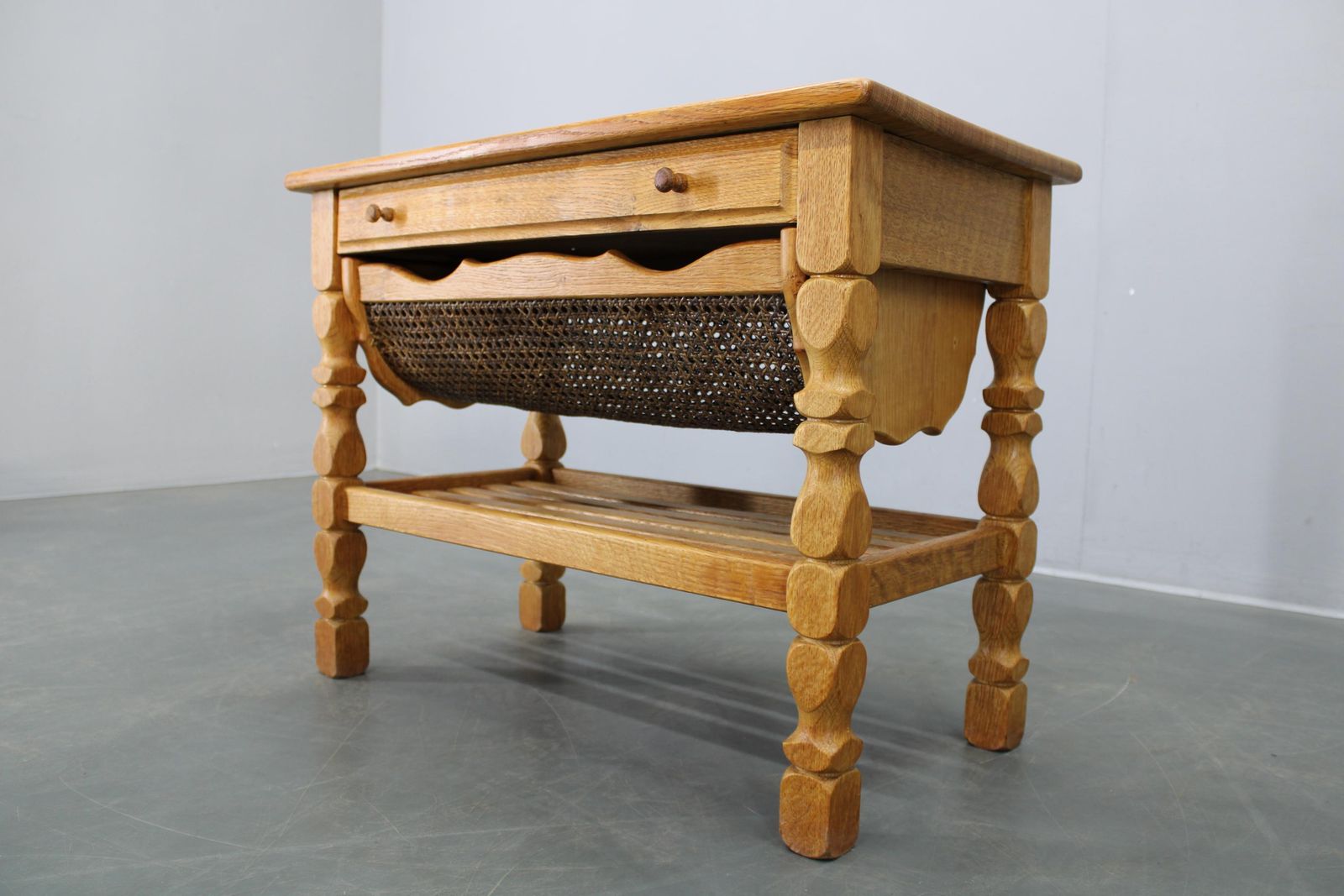 photo furniture Danish Mid Century Oak Sewing Cabinet By Henning Kjaernulf