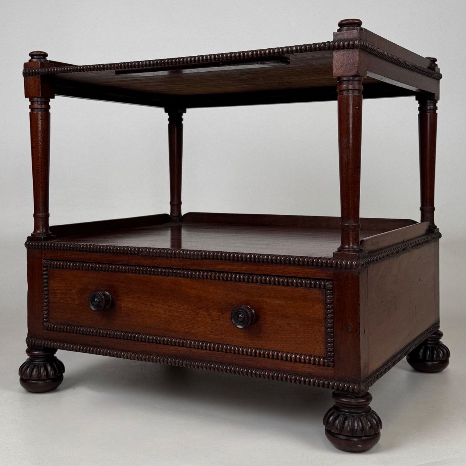 Antique 19th Century Small Regency Cabinet In Mahogany photo furniture
