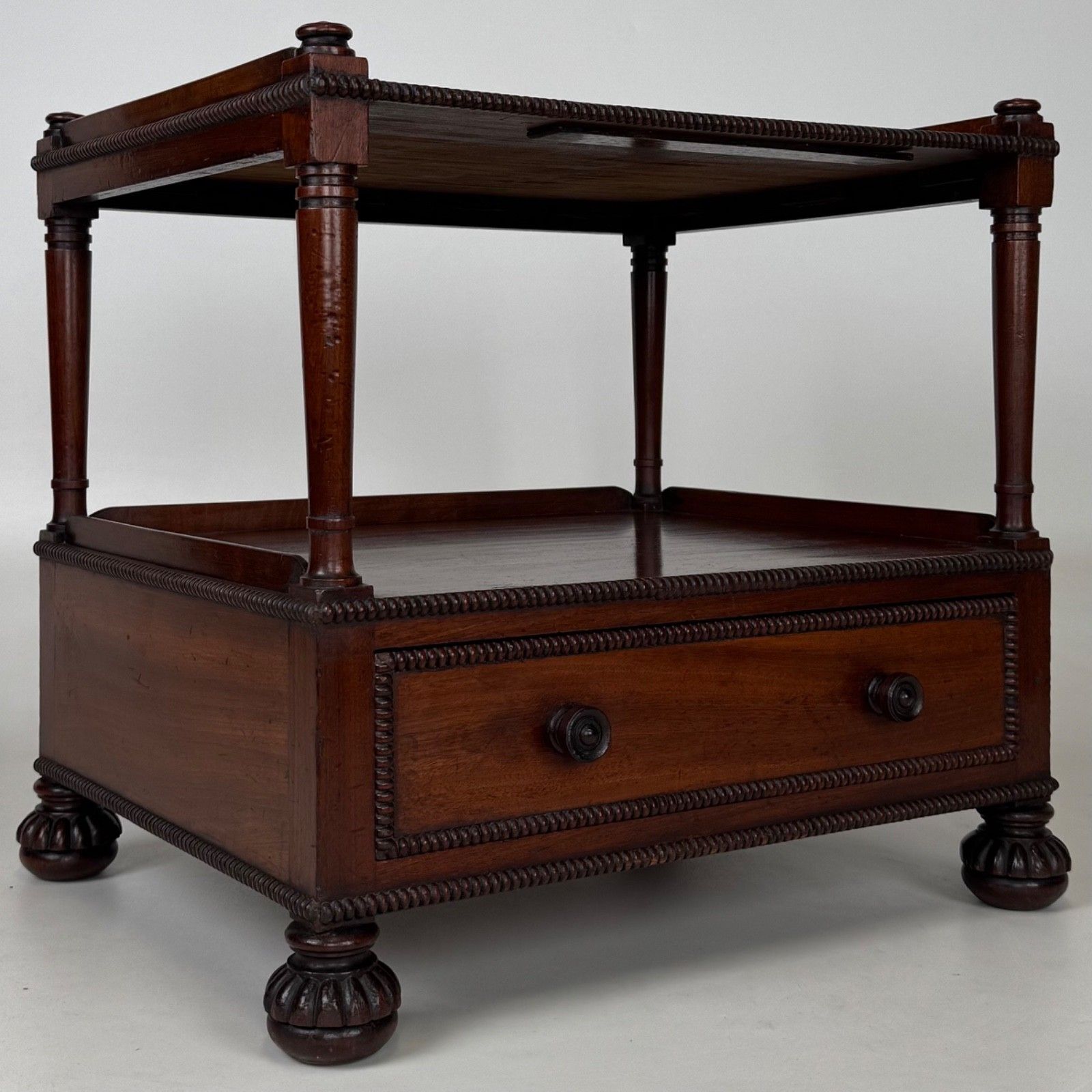 Antique 19th Century Small Regency Cabinet In Mahogany photo vintage