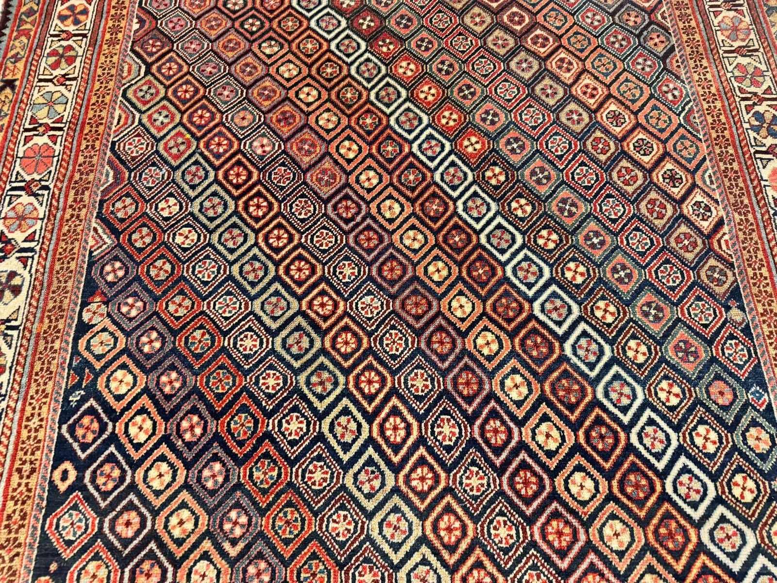 Antique Tribal Qashqai Rug 1.81m X 1.38m photo vintage