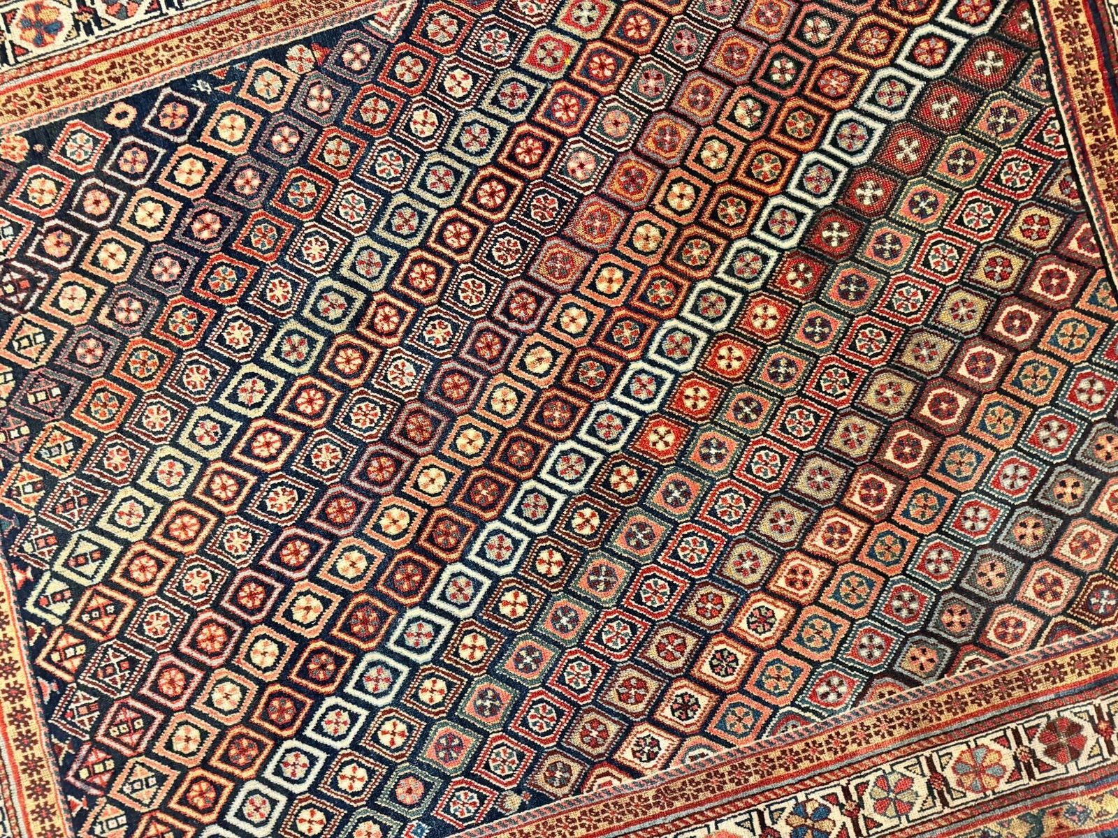Textiles Antique Tribal Qashqai Rug 1.81m X 1.38m photo