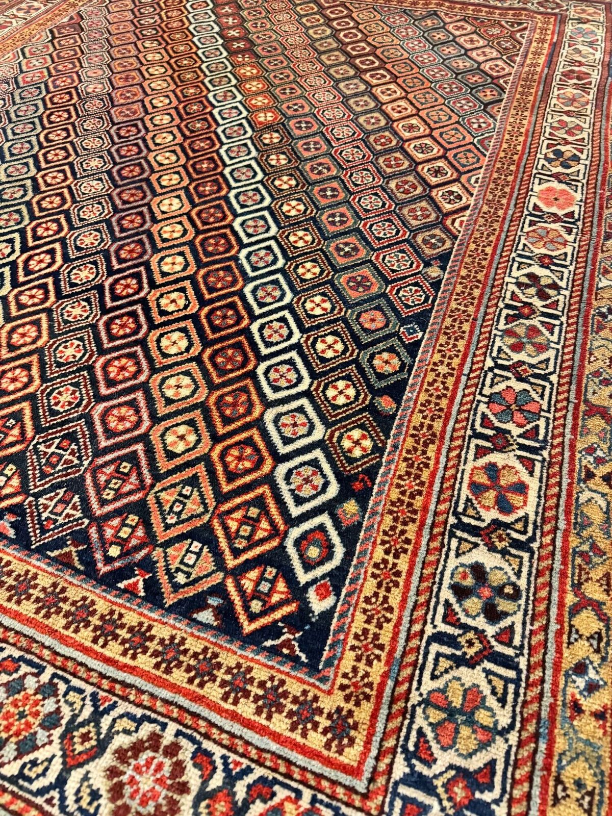 photo buy Antique Tribal Qashqai Rug 1.81m X 1.38m