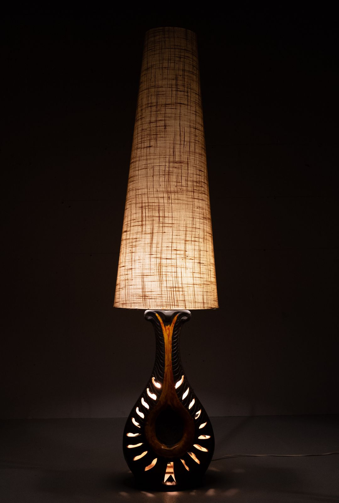 Large Fat Lava Ceramic Floor Lamp By Walter Gerhards For West Germany 1970s photo buy