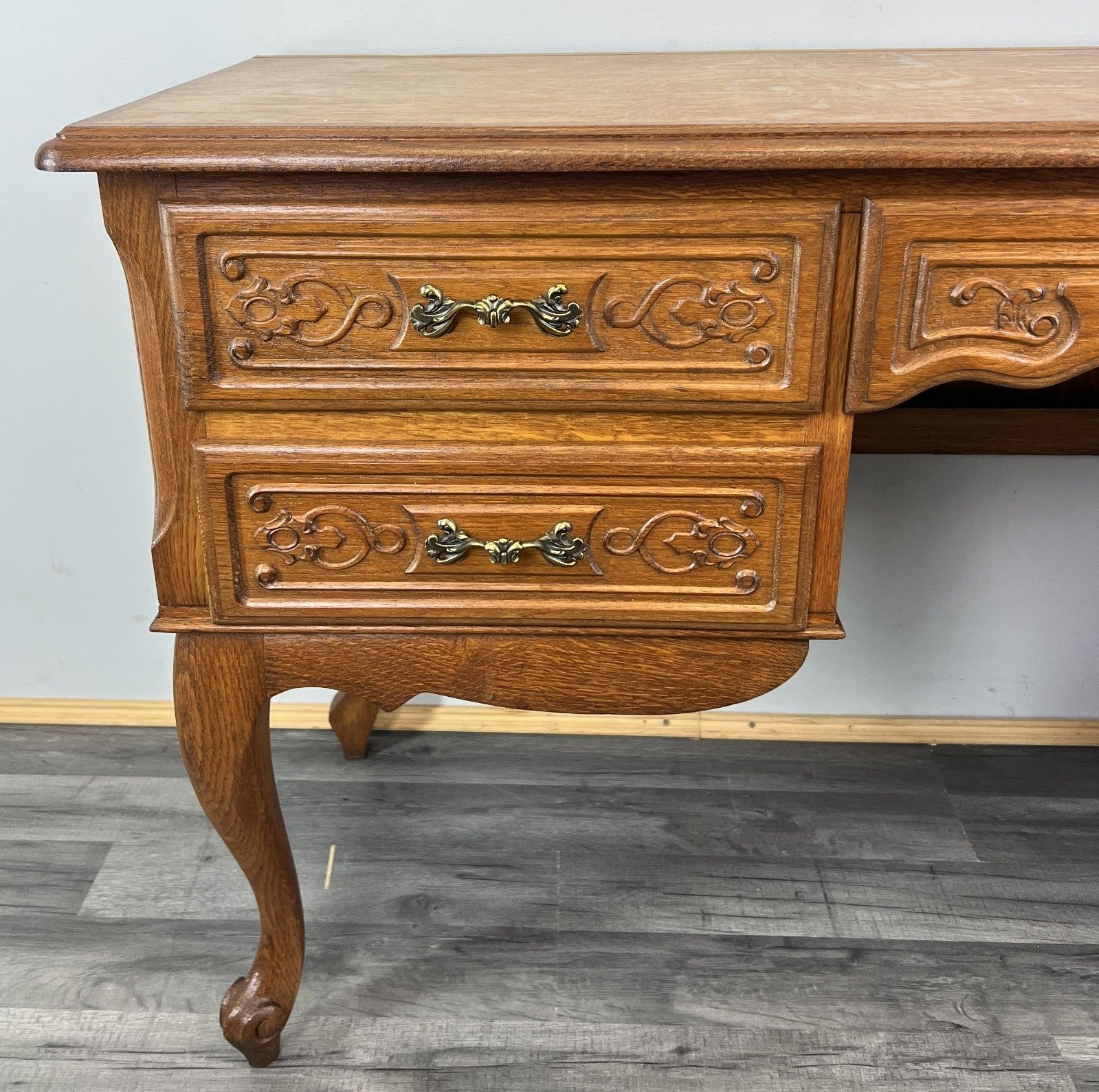 Cabinet Vintage French Louis XVI Style Carved Five Drawer Sideboard Lot 4805 photo for sale