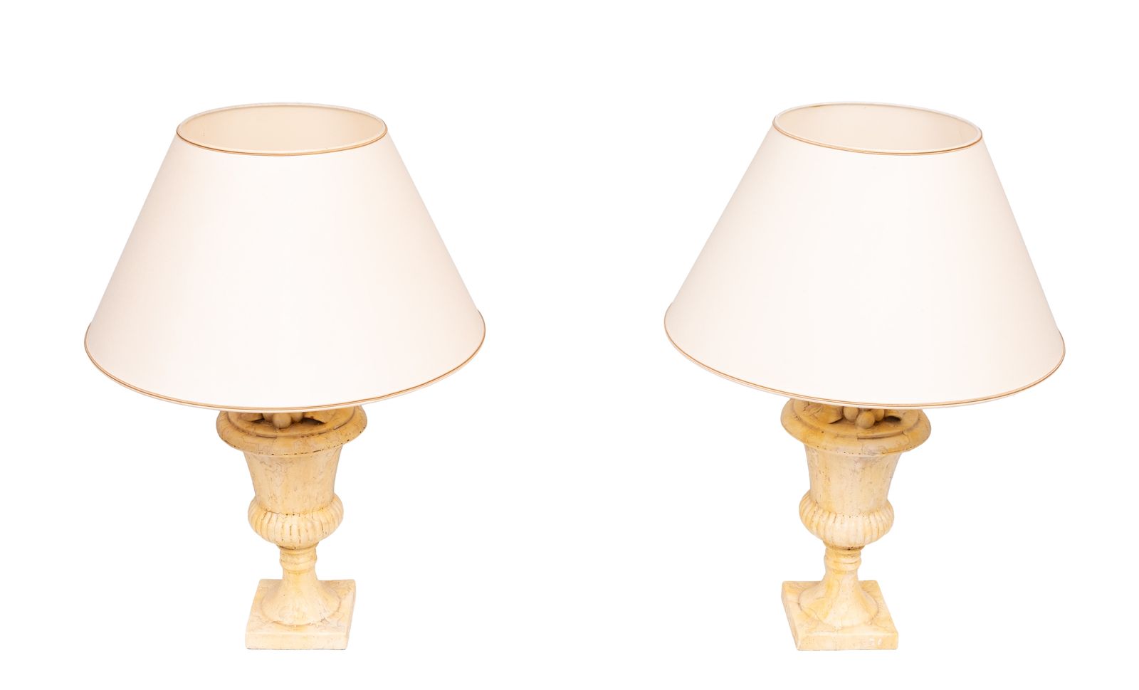 Fruit Ceramic Classical Greek Urn Table Lamps 1970s Italy photo furniture