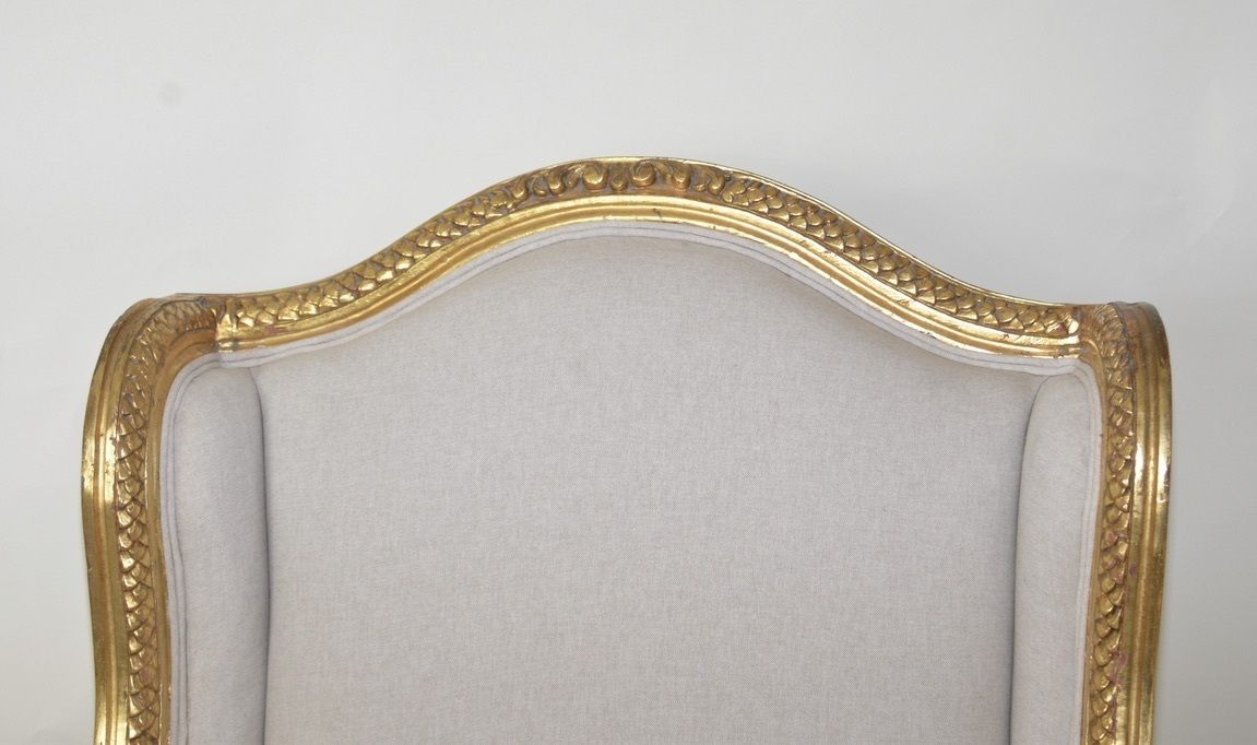 A Pair Of Louis XV Style Late 19th Century Gilt Framed Armchairs photo vinterior
