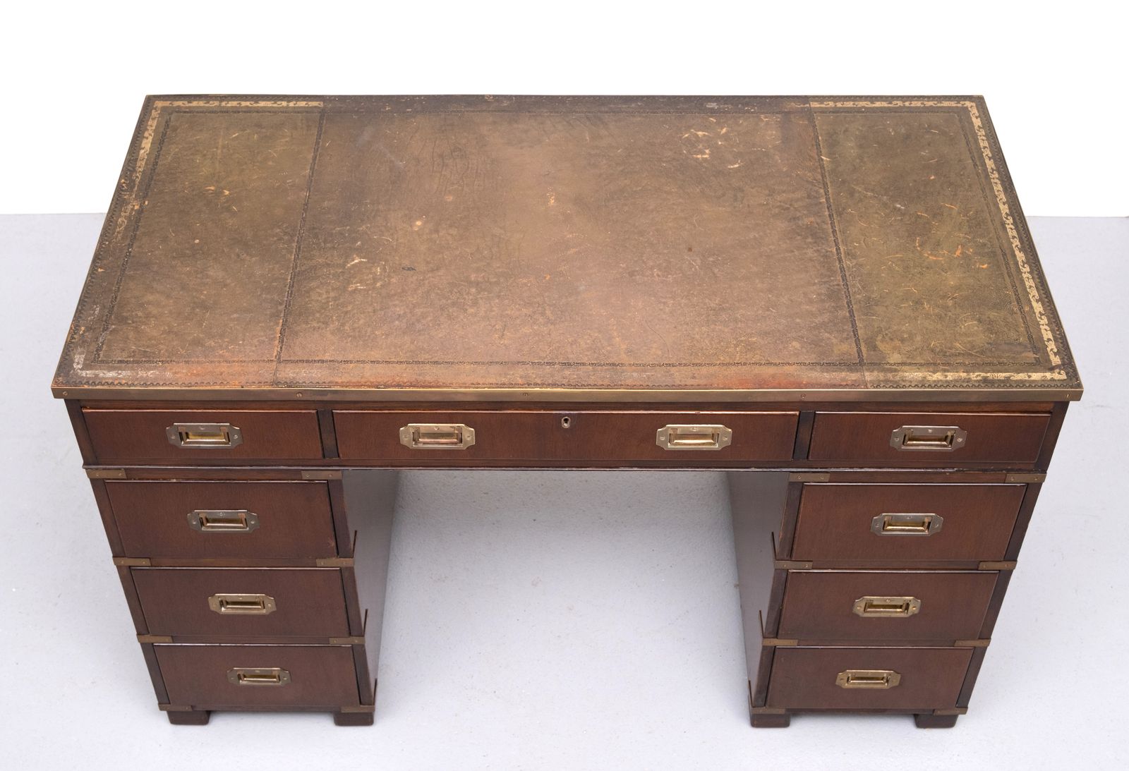 photo furniture Mahogany Campaign Desk By N. Norton Ltd England