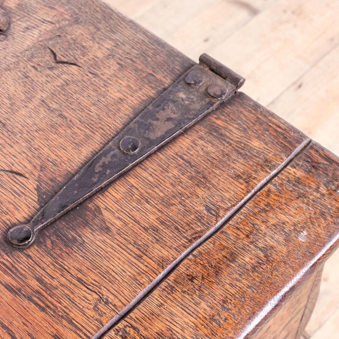 Early 20th Century Small Antique Oak Chest  Antique Coffer  Antique Furniture  Antiques  Antique Storage photo Furniture