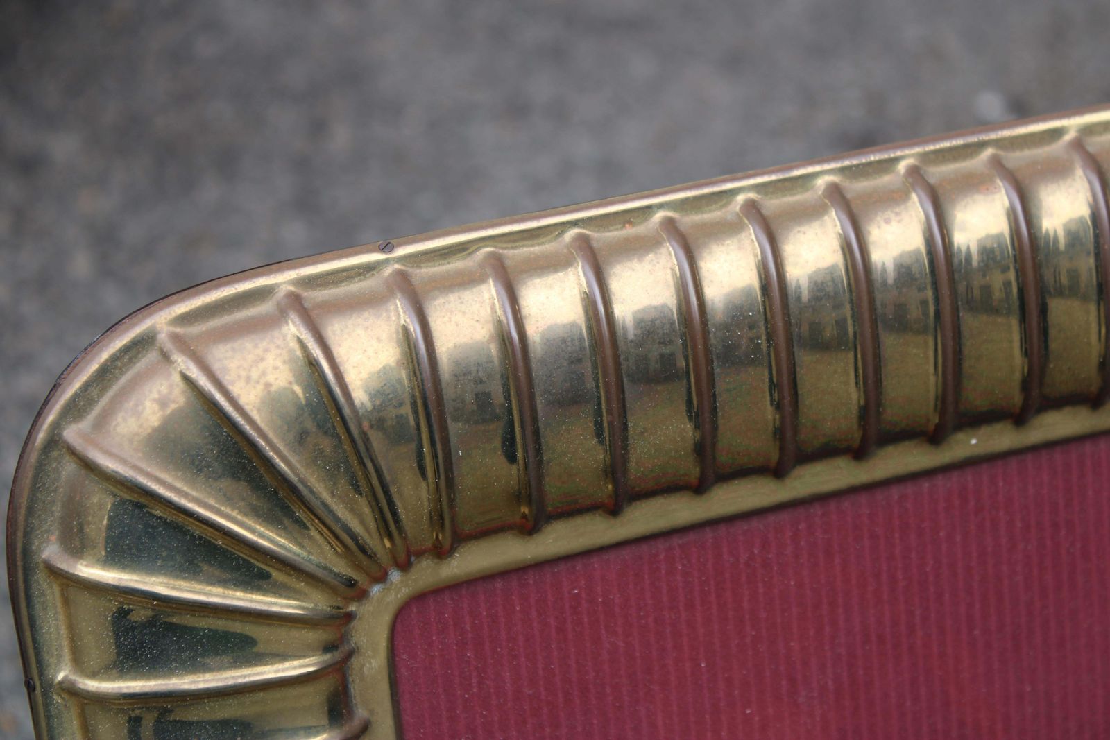 Photo Frame In Brass Worked Italy Tommaso Barbi 1970 photo for sale