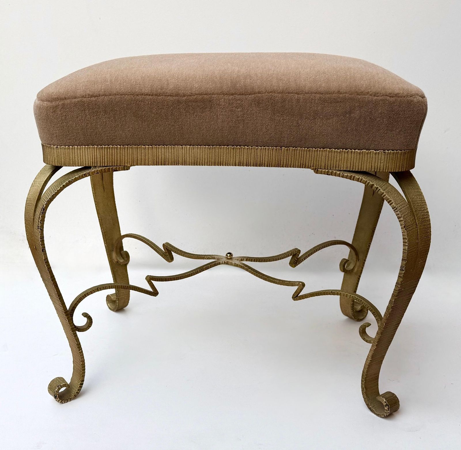 photo furniture Pair Of Stools Gilt Wrought Iron By Pier Luigi Colli, Italy, 1950s