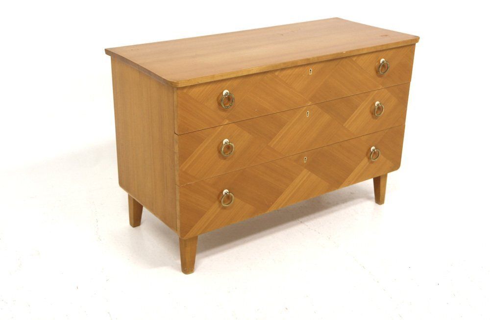 Swedish Modern Elm Chest Of Drawers, 1940s photo Furniture