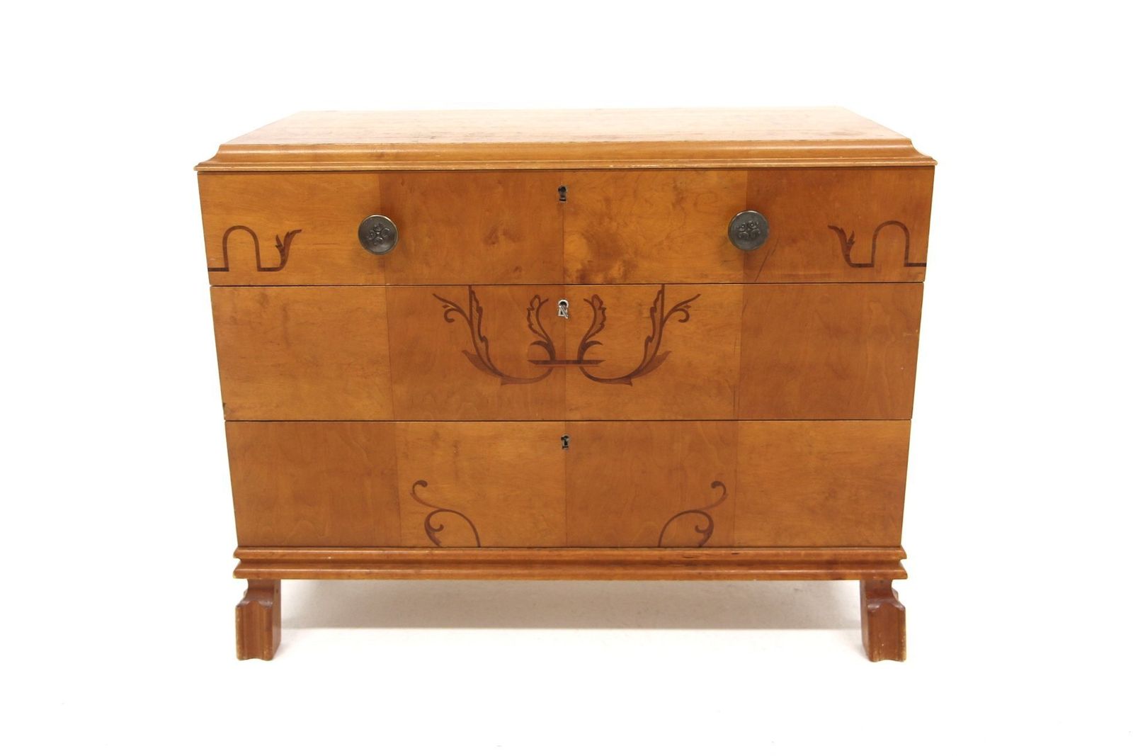 Scandinavian Birch Chest Of Drawers, 1940 photo for sale