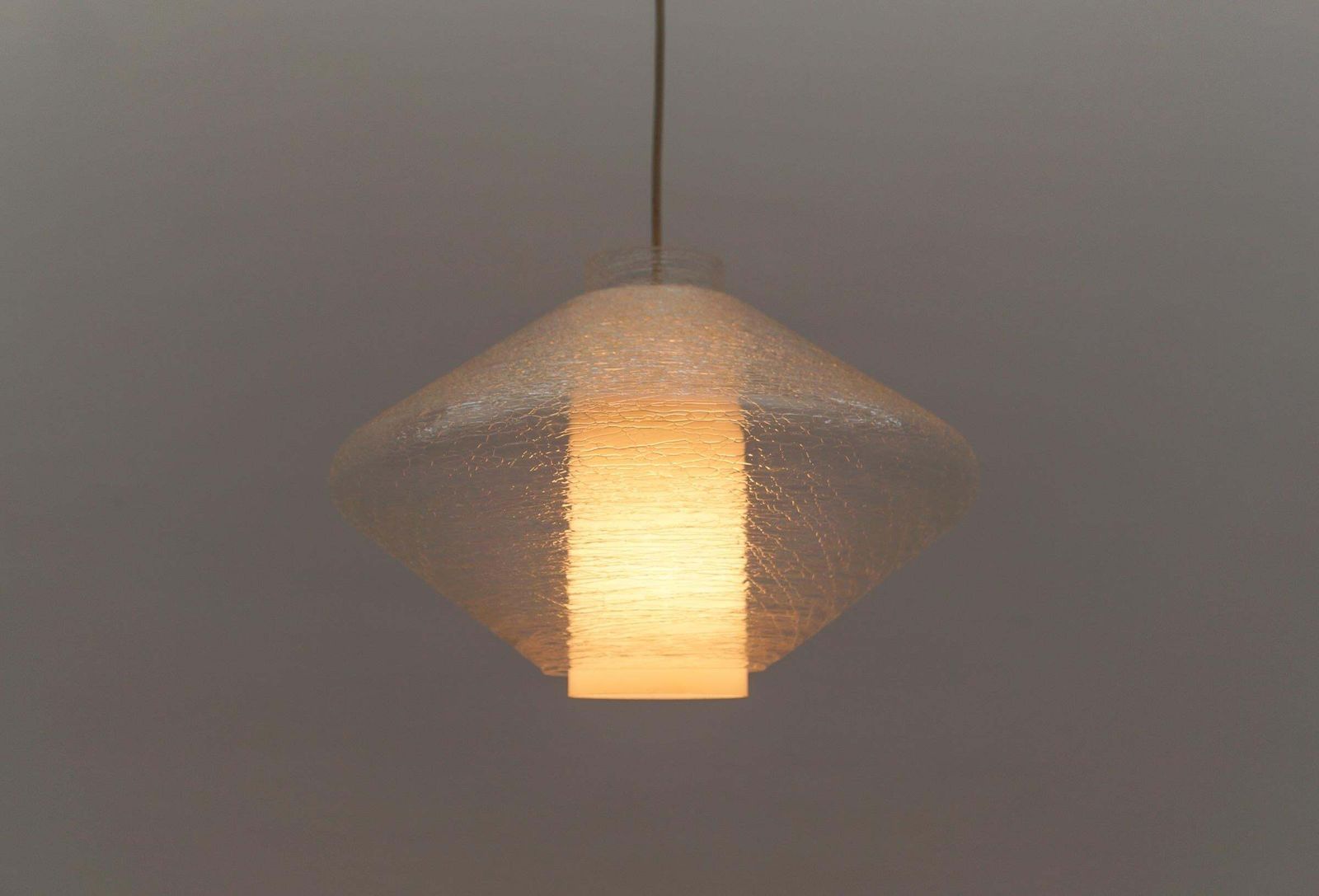 photo furniture Double Glass Shade In Opal And Textured Glass In The Wagenfeld Style, 1960s